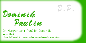 dominik paulin business card